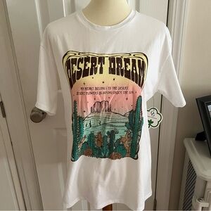 Organic Generation Desert Dream White Graphic Tee